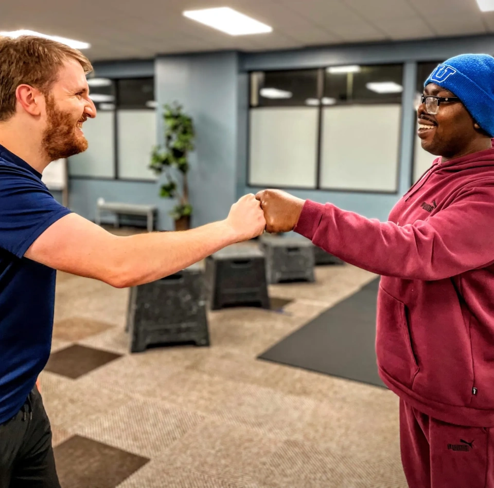 Adaptive fitness training session in West Roxbury for neurodiverse athletes